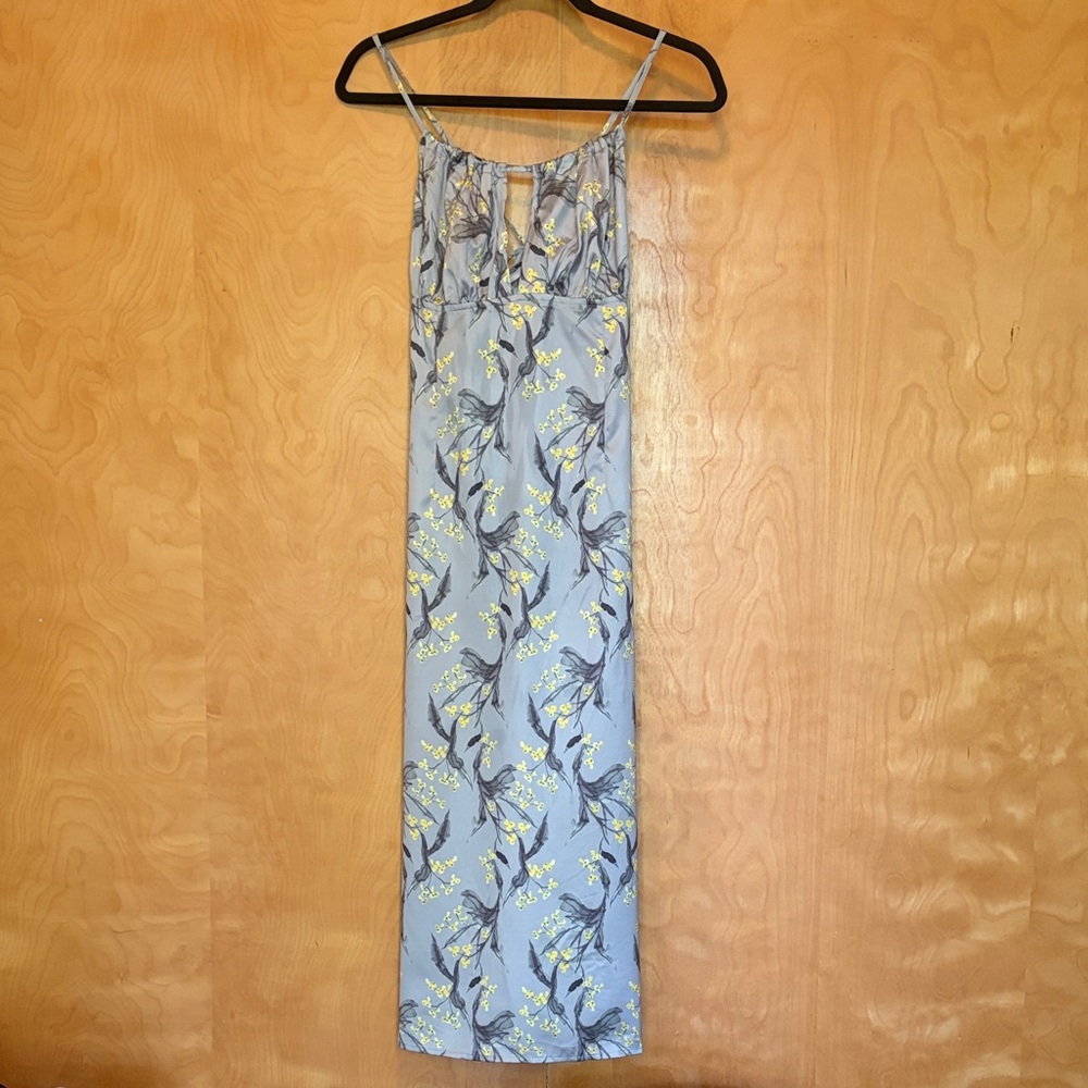 Floral Maxi Dress with Spaghetti Straps M